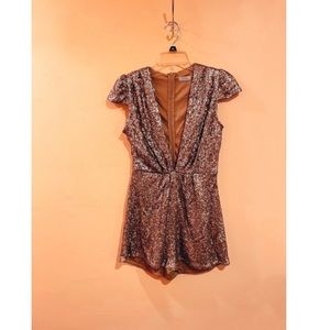 Gold sequins romper - never worn